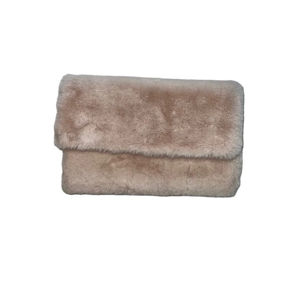 4/$40 Faux Fur Pink Rose Color‎ Clutch